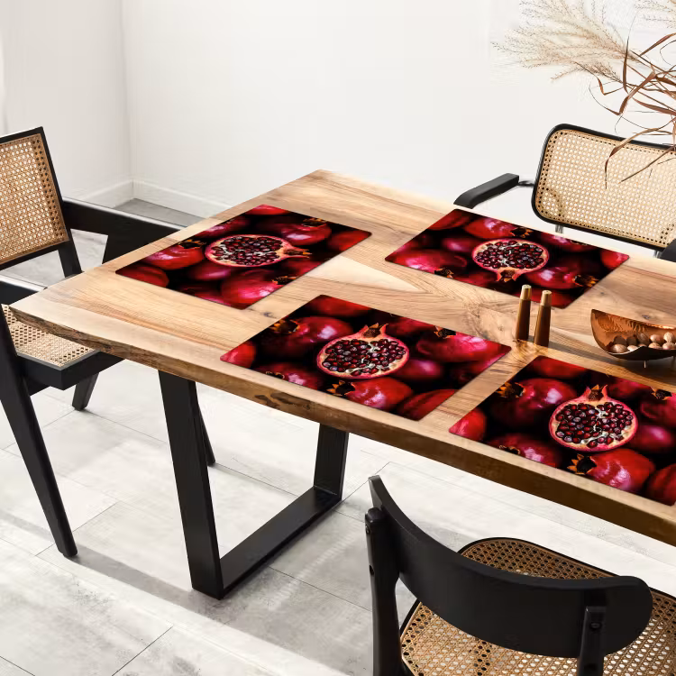 Granaatappel - Rood - Fruit Placemat vinyl groot -zzsfeer4_Kitchenyeah-website