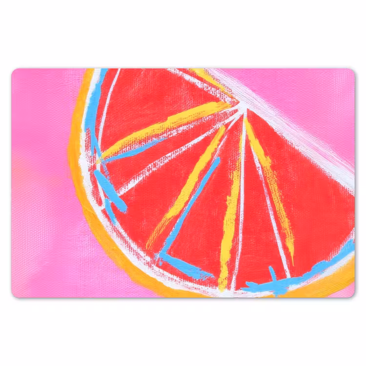 Grapefruit - Geschilderd - Roze - Strepen Placemat vinyl groot -zzsfeer1_Kitchenyeah-website