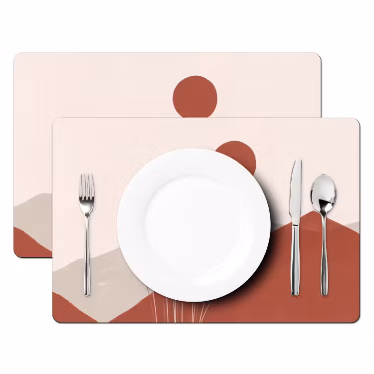 Gras - Landschap - Natuur - Abstract - Beige Placemat vinyl groot -zzsfeer2_Kitchenyeah-website