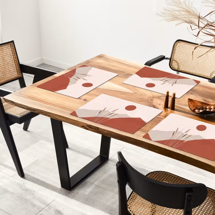 Gras - Landschap - Natuur - Abstract - Beige Placemat vinyl groot -zzsfeer4_Kitchenyeah-website
