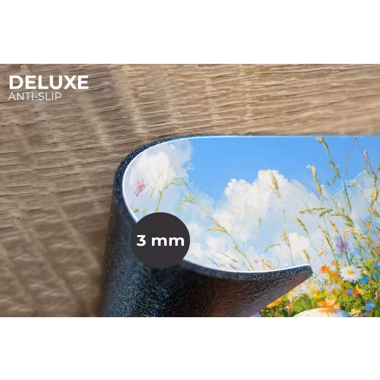 Grasveld - Eieren - Bloemen Placemat vinyl groot -closeup