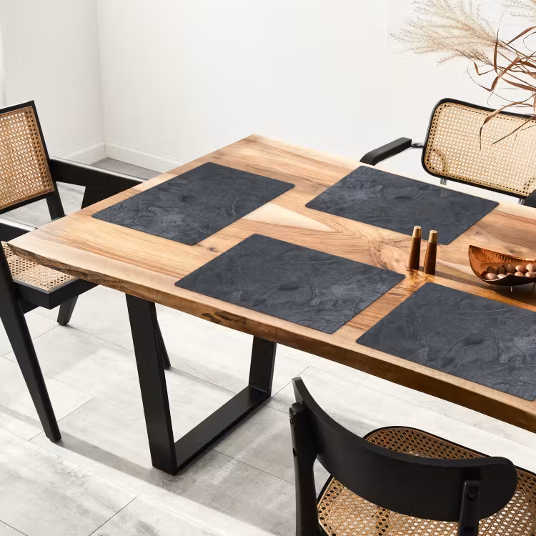 Grijs - Beton - Leisteen - Structuur - Retro Placemat vinyl groot -zzsfeer4_Kitchenyeah-website