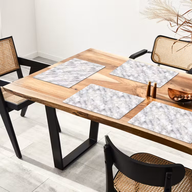 Grijs - Marmer - Gedetailleerd Placemat vinyl groot 368 -zzsfeer4_Kitchenyeah-website
