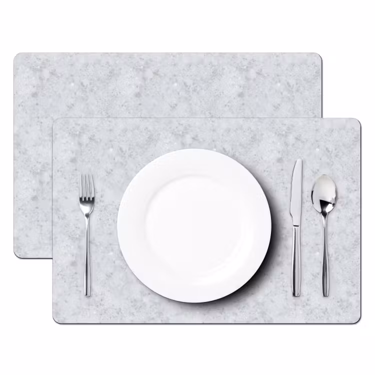 Grijs - Terrazzo-effect - Beton Placemat vinyl groot 368 -zzsfeer2_Kitchenyeah-website