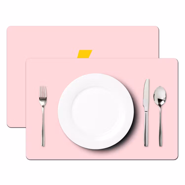 Grl pwr - Bliksem - Roze Placemat vinyl groot -zzsfeer2_Kitchenyeah-website