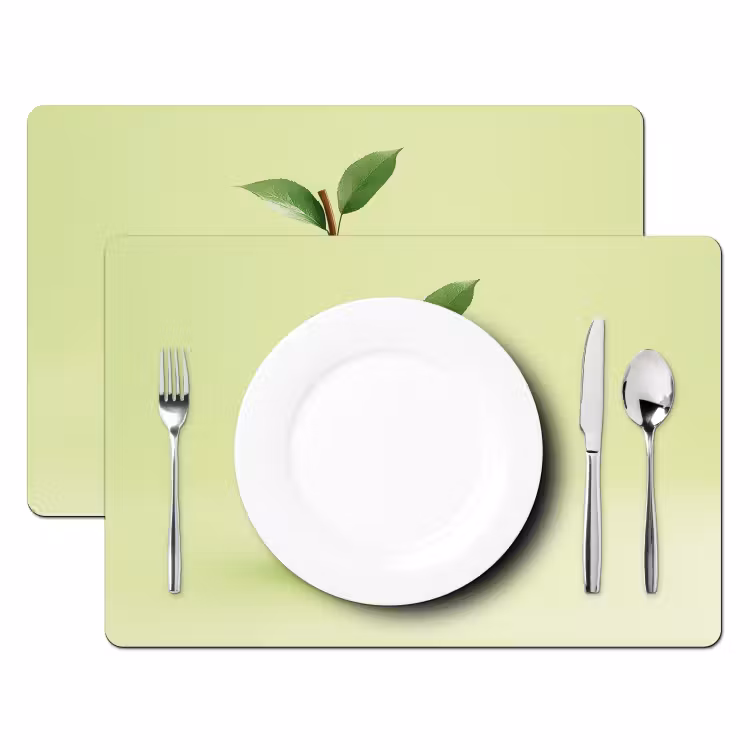 Groen - Disco - Decoratie - Appel Placemat vinyl groot -zzsfeer2_Kitchenyeah-website