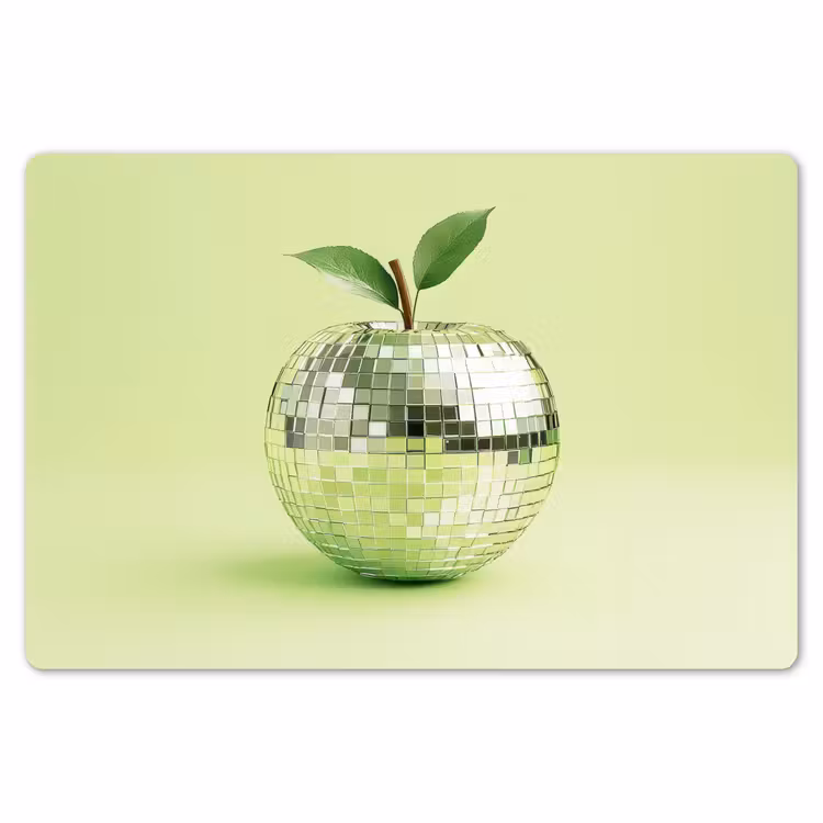 Groen - Disco - Decoratie - Appel Placemat vinyl groot -zzsfeer1_Kitchenyeah-website