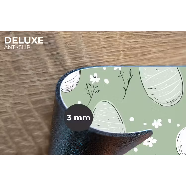 Groen - Eieren - Patroon Placemat vinyl groot -closeup