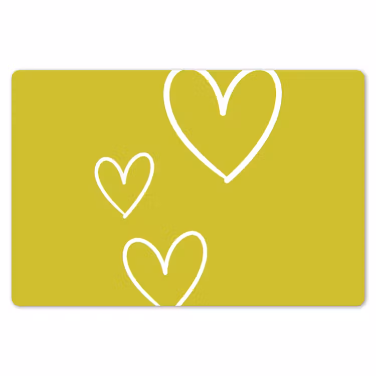Groen - Hartjes - Wit Placemat vinyl groot -zzsfeer1_Kitchenyeah-website