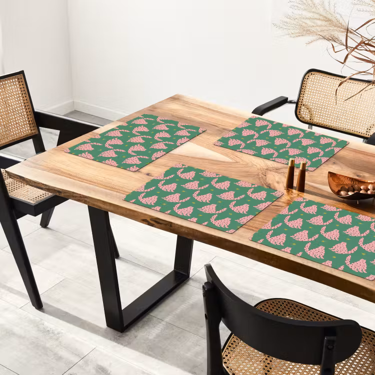 Groen - Katten - Stippen - Sterren Placemat vinyl groot 368 -zzsfeer4_Kitchenyeah-website