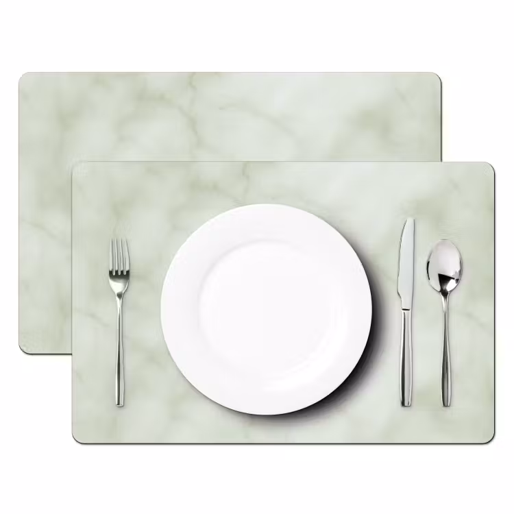 Groen - Marmer - Aders Placemat vinyl groot 368 -zzsfeer2_Kitchenyeah-website