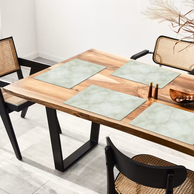 Groen - Marmer - Aders Placemat vinyl groot 368 -zzsfeer4_Kitchenyeah-website