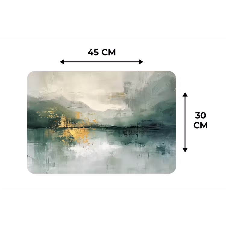 Groen - Modern - Abstract - Goud Placemat vinyl groot -specs