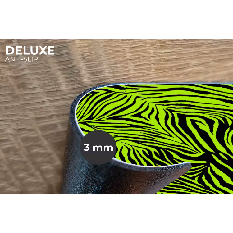 Groen - Zwart - Zebra Placemat vinyl groot 368 -closeup