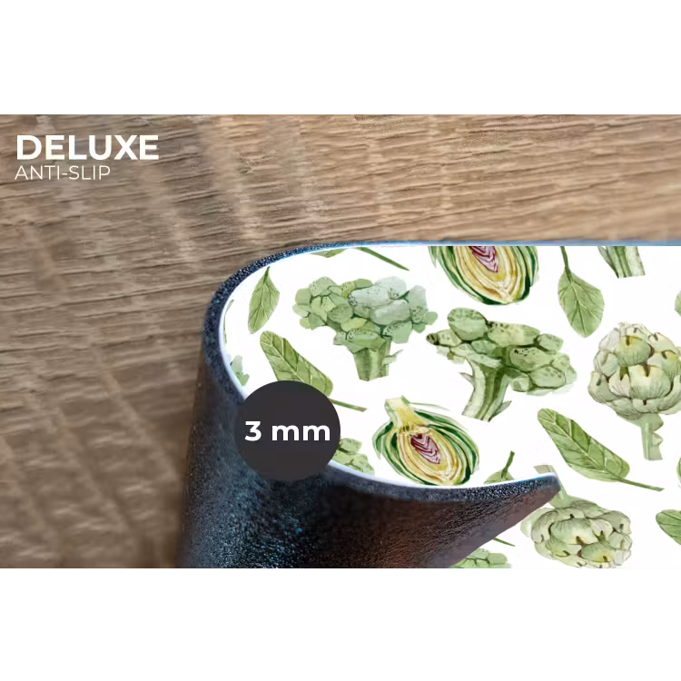 Groene - Groente - Broccoli - Artisjokken Placemat vinyl groot 368 -closeup