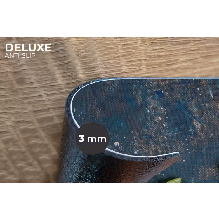 Groente - Kruiden - Wiegemes - Ui - Specerijen - Rustiek Placemat vinyl groot -closeup