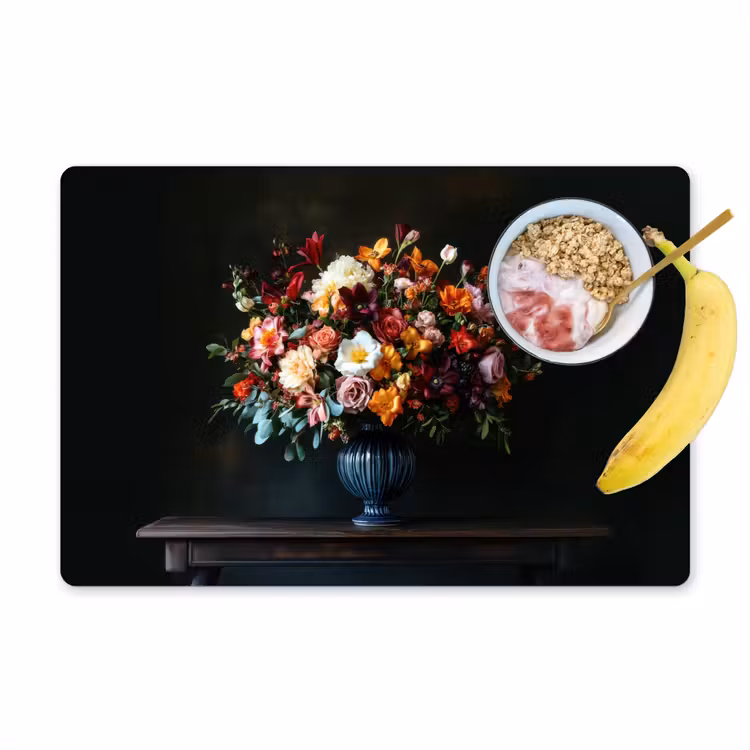 Groot - Bloemen - Vaas - Boeket Placemat vinyl groot -zzzproduct_Kitchenyeah-website