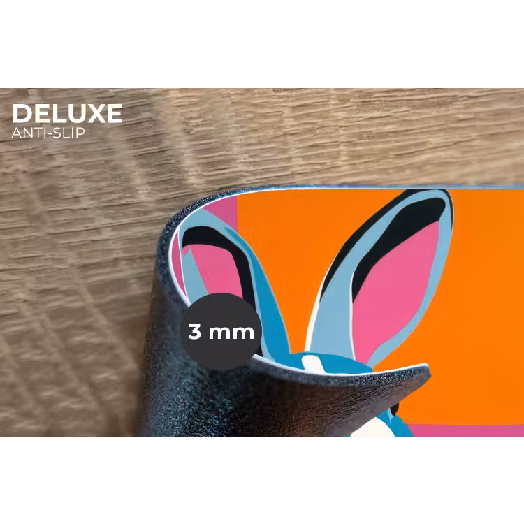Haas - Kleurvakken - Oren - Roze Placemat vinyl groot -closeup