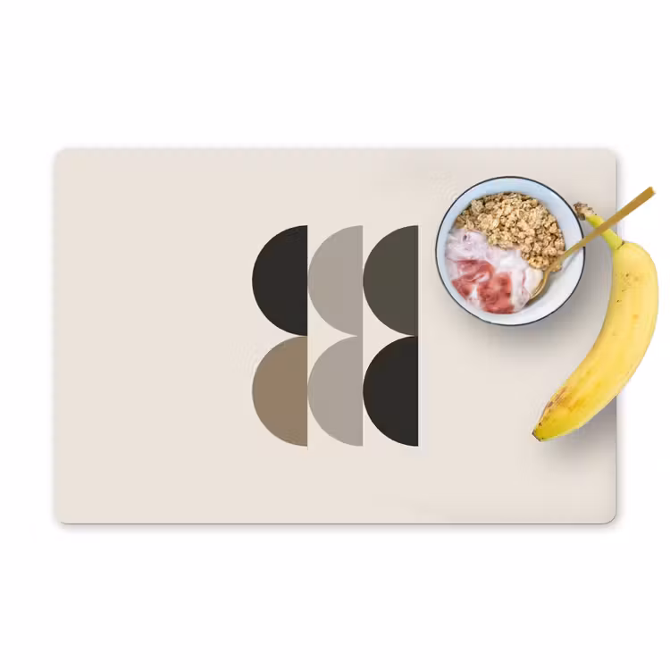 Halve cirkels - Aardetinten - Grafisch Placemat vinyl groot -zzzproduct_Kitchenyeah-website