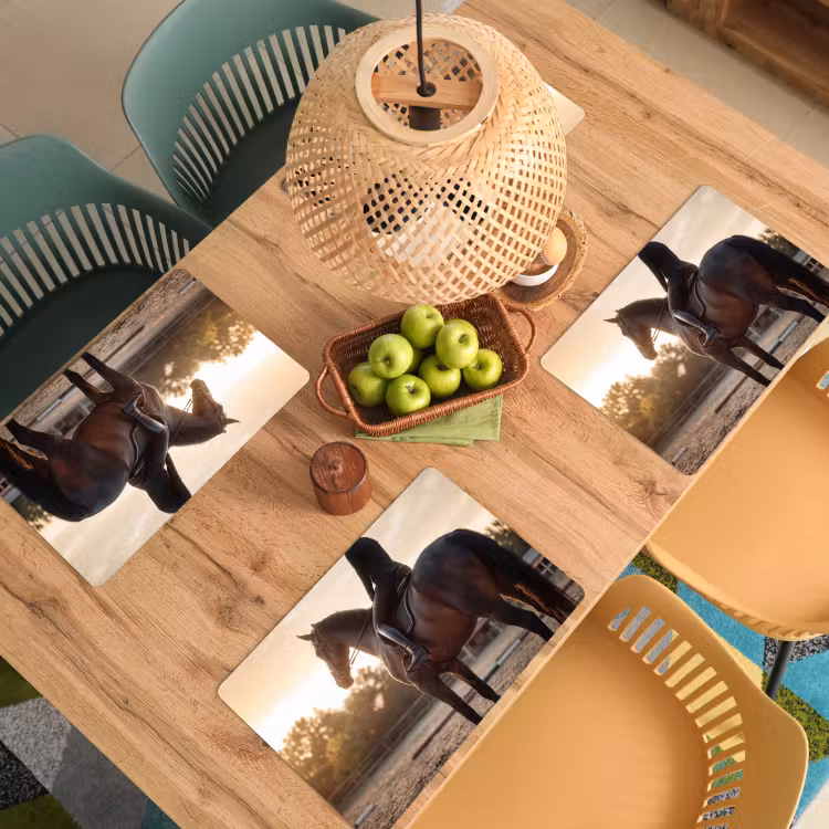 Harmonie - Ruiter - Zon Placemat vinyl groot -zzsfeer5_Kitchenyeah-website