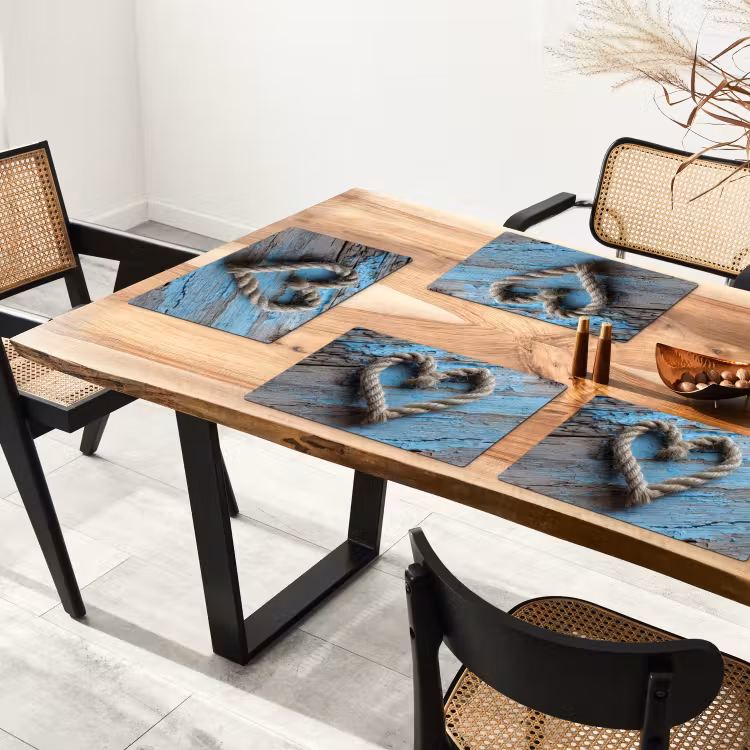Hart - Touw - Hout - Rustiek Placemat vinyl groot -zzsfeer4_Kitchenyeah-website