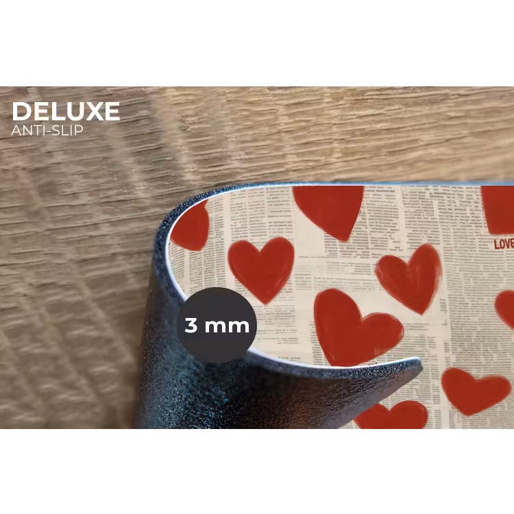 Hartjes - Krant - Loveyou Placemat vinyl groot -closeup