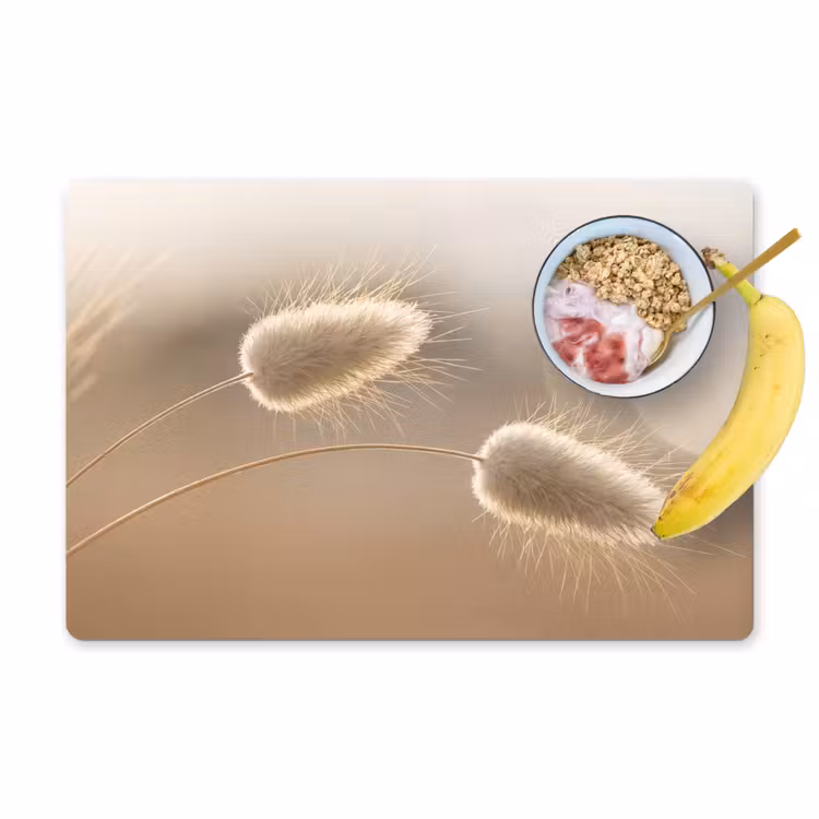 Hazestaartgras - Graanharen - Zonlicht Placemat vinyl groot -zzzproduct_Kitchenyeah-website