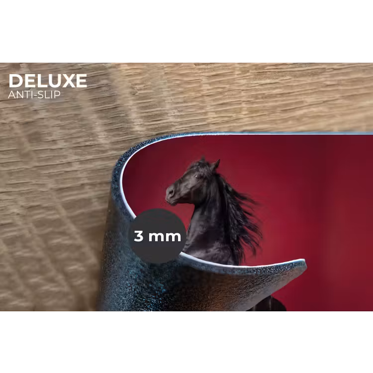 Hengst - Steigert - Rood Placemat vinyl groot -closeup