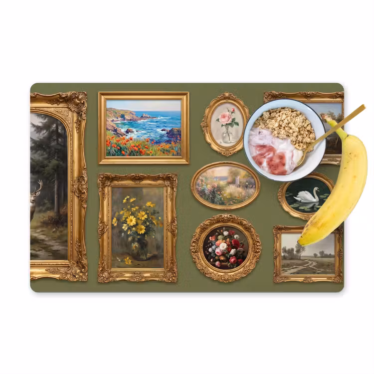 Hert - Bos - Natuur - Klassiek - Dieren Placemat vinyl groot -zzzproduct_Kitchenyeah-website