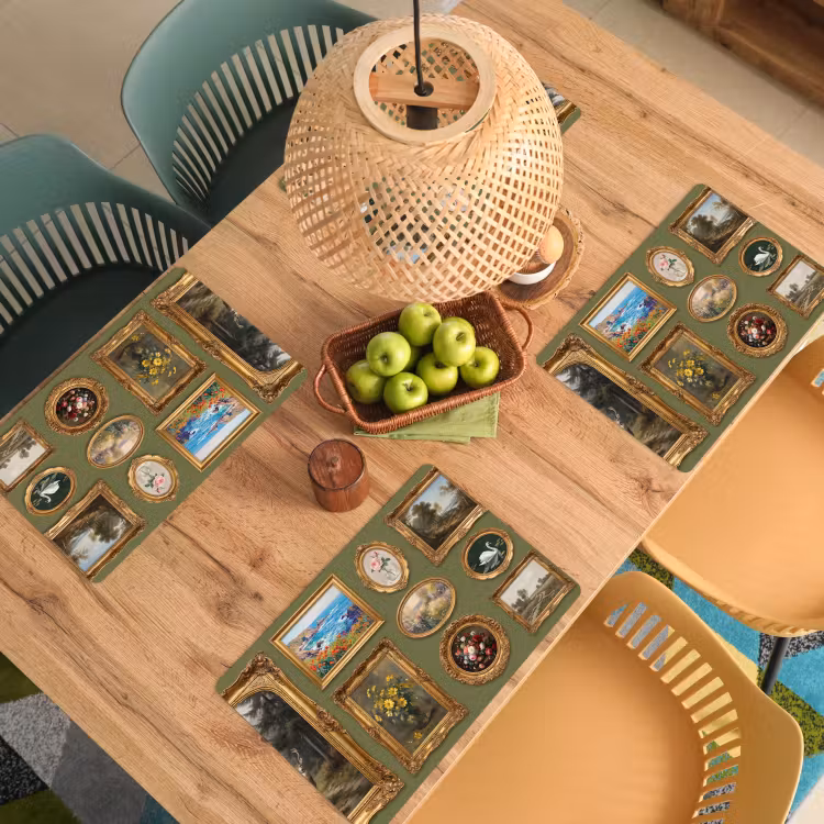 Hert - Bos - Natuur - Klassiek - Dieren Placemat vinyl groot -zzsfeer5_Kitchenyeah-website