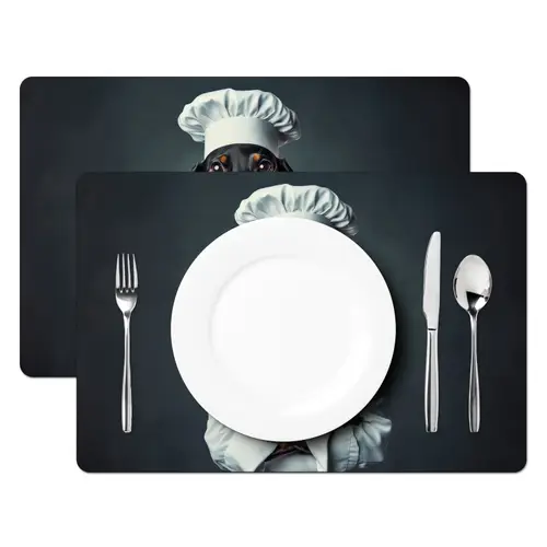Hond - Garde - Kok Placemat vinyl groot -zzsfeer2_Kitchenyeah-website