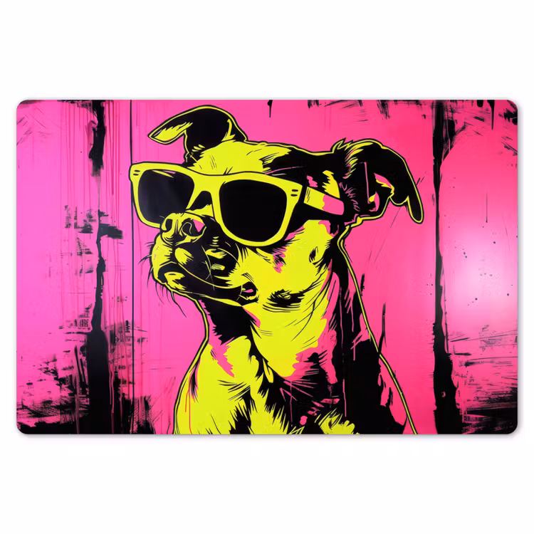 Hond - Zonnebril - Roze - Art Placemat vinyl groot -zzsfeer1_Kitchenyeah-website