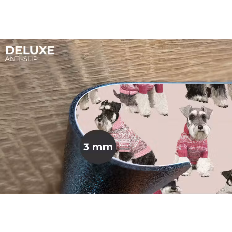 Honden - Truien - Rood Placemat vinyl groot 368 -closeup