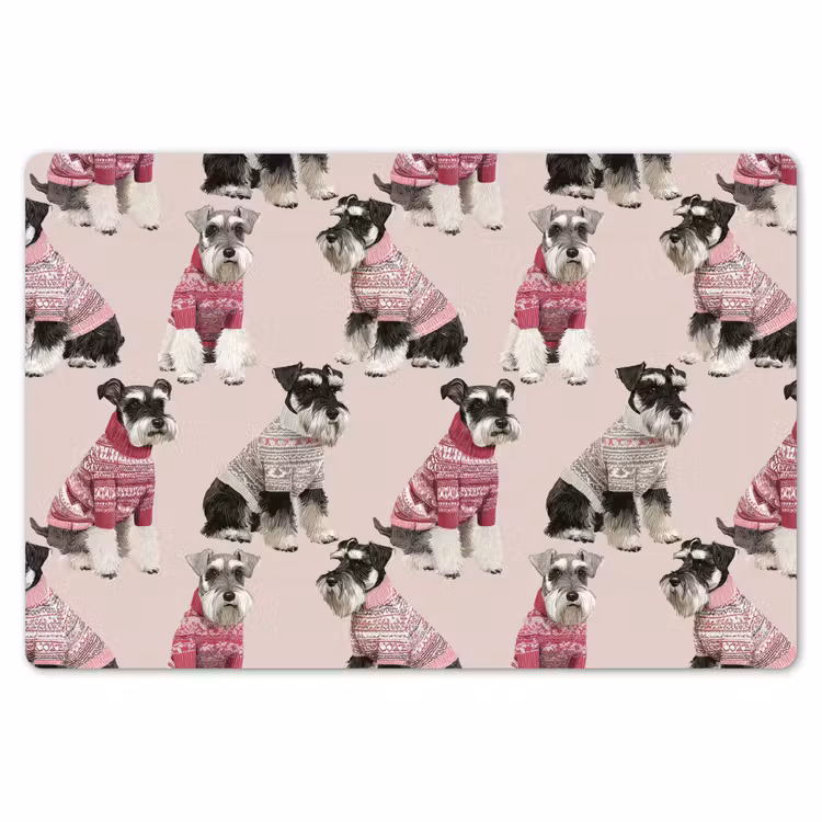 Honden - Truien - Rood Placemat vinyl groot 368 -zzsfeer1_Kitchenyeah-website