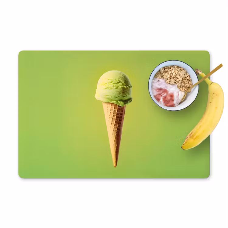 Hoorntje - Schepijs - Groen Placemat vinyl groot -zzzproduct_Kitchenyeah-website