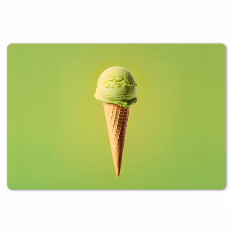 Hoorntje - Schepijs - Groen Placemat vinyl groot -zzsfeer1_Kitchenyeah-website