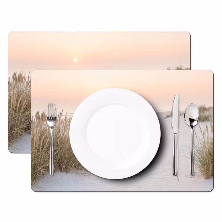 Horizon - Duinlandschap - Zand Placemat vinyl groot -zzsfeer2_Kitchenyeah-website