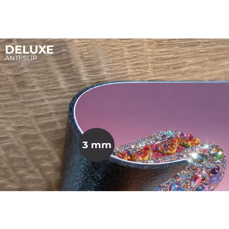 Hotdog - Steentjes - Glitters - Paars Placemat vinyl groot -closeup