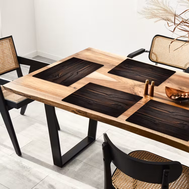 Hout - Grillige nerven Placemat vinyl groot -zzsfeer4_Kitchenyeah-website