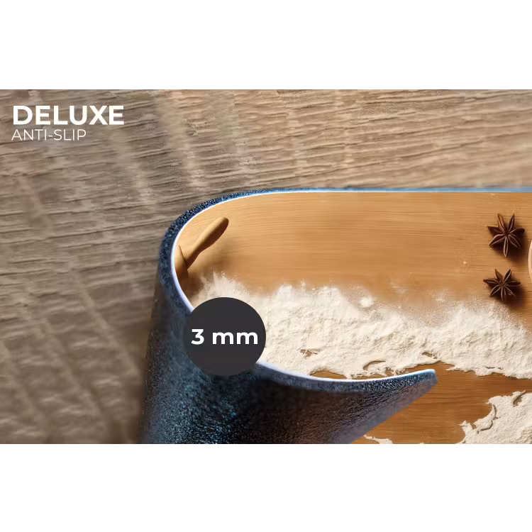 Hout - Wereldkaart - Bakken - Keuken Placemat vinyl groot -closeup