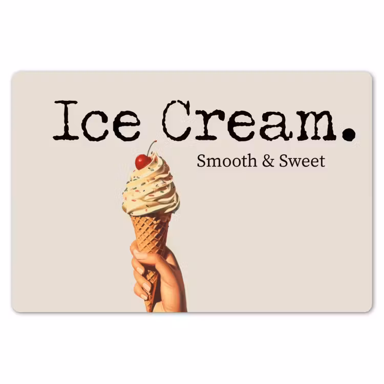 Ice cream - Softijs - Kleurrijk - Kers Placemat vinyl groot -zzsfeer1_Kitchenyeah-website