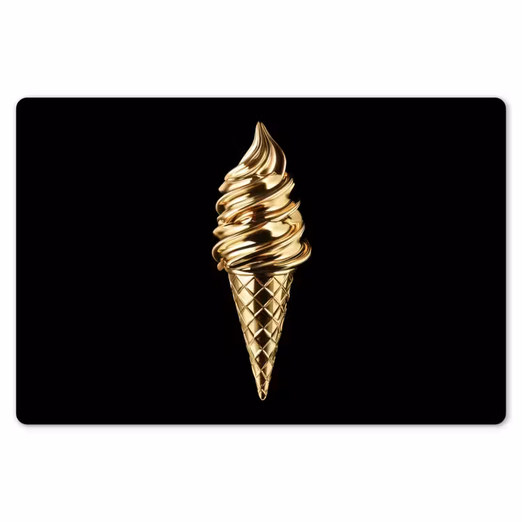 Ijs - Goud - Zwart - Eten Placemat vinyl groot -zzsfeer1_Kitchenyeah-website