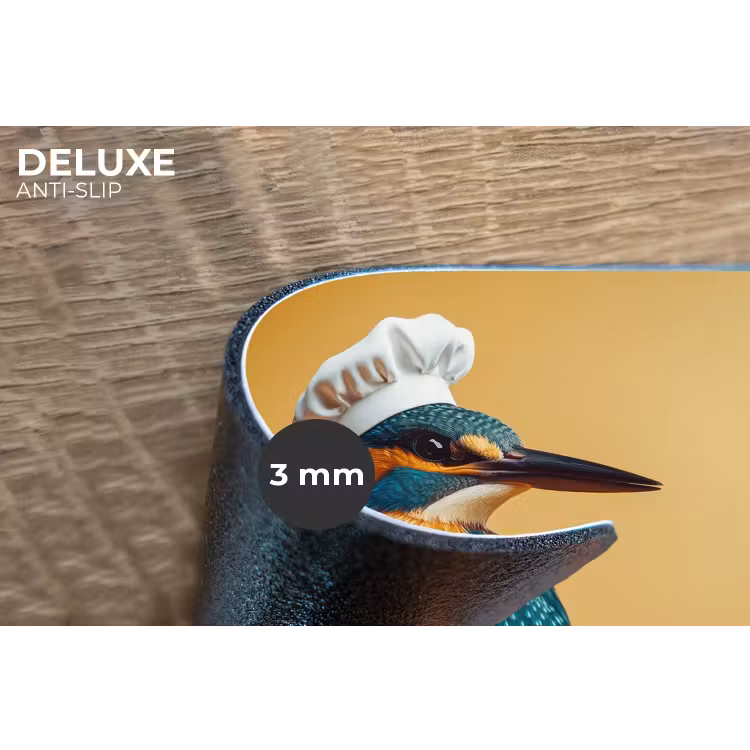 Ijsvogel - Pilaar - Koksmuts - Vogel Placemat vinyl groot -closeup