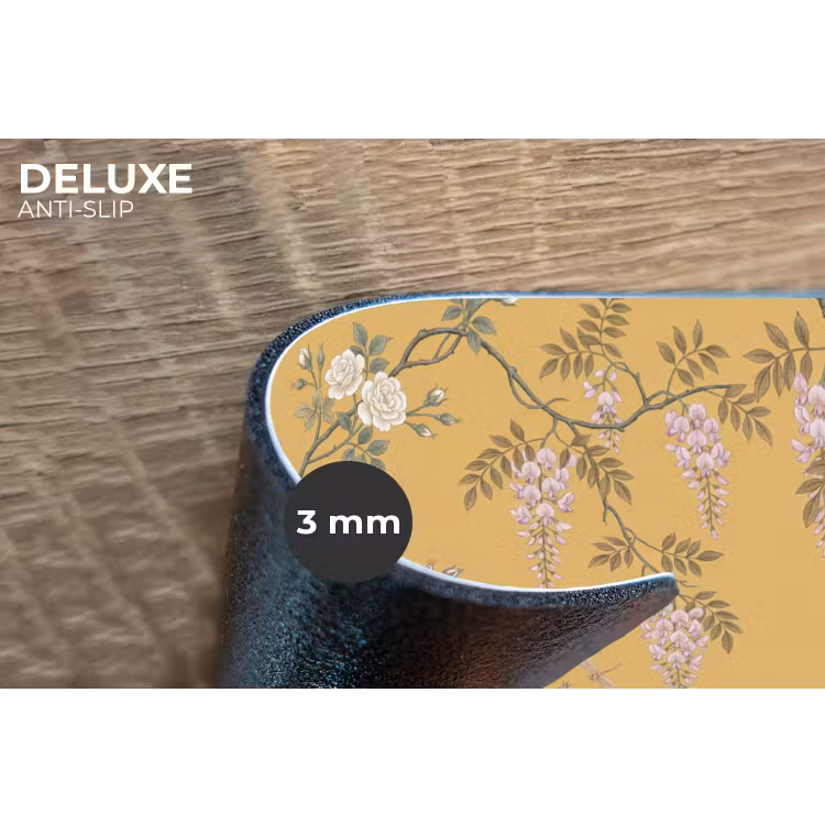 IJsvogels - Bloesem - Geel Placemat vinyl groot -closeup