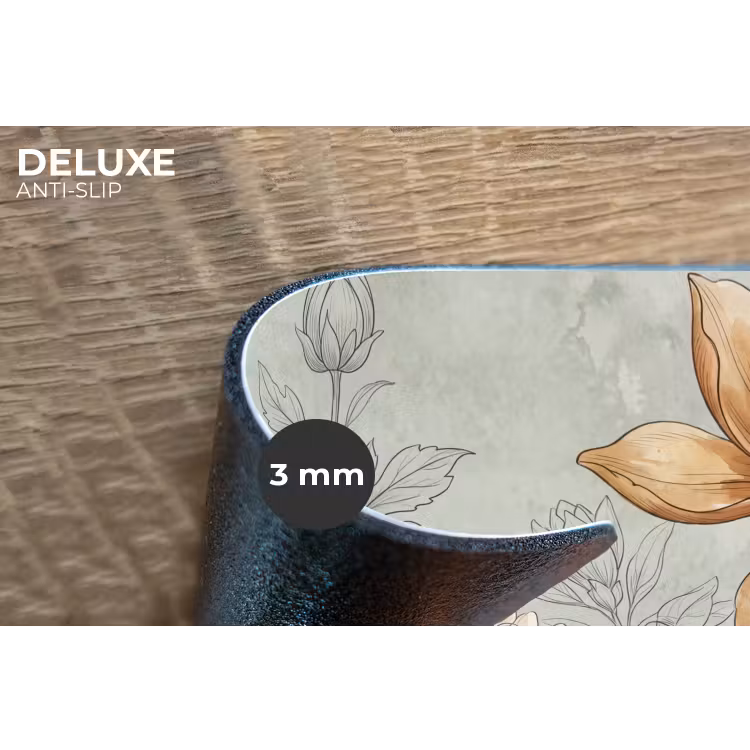 Illustratie - Bloemen - Groen Placemat vinyl groot -closeup