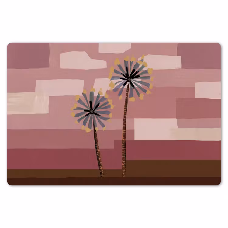 Illustratie - Bloemen - Vlakken - Abstract Placemat vinyl groot -zzsfeer1_Kitchenyeah-website