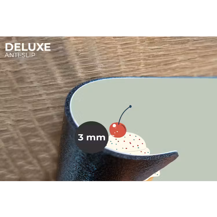 Illustratie - Ijsje - Spikkels - Kers Placemat vinyl groot -closeup