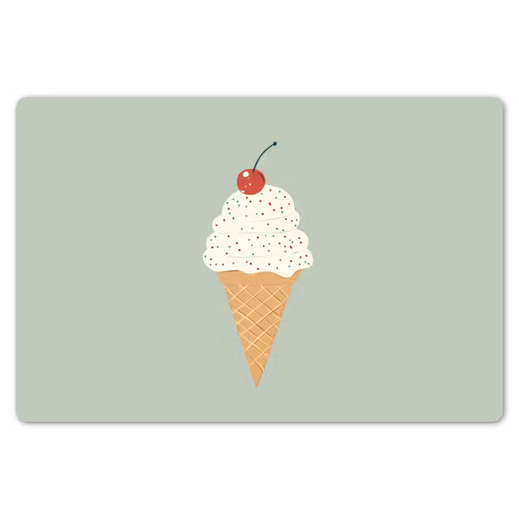 Illustratie - Ijsje - Spikkels - Kers Placemat vinyl groot -zzsfeer1_Kitchenyeah-website