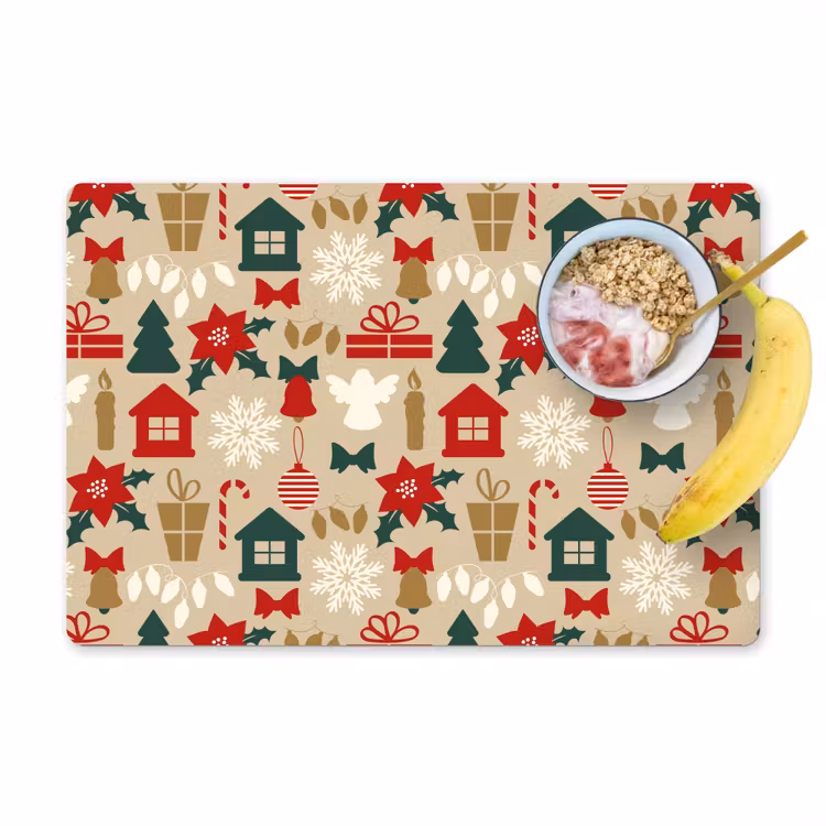 Illustratie - Kerst - Beige Placemat vinyl groot 368 -zzzproduct_Kitchenyeah-website