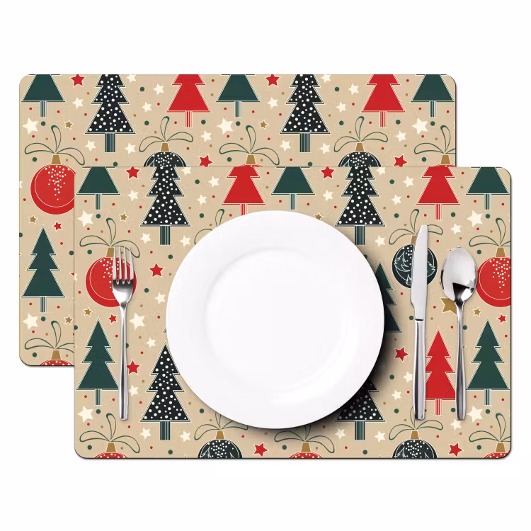 Illustratie - Kerst - Sterren Placemat vinyl groot 368 -zzsfeer2_Kitchenyeah-website